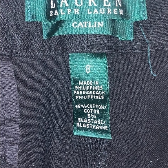 Lauren Ralph Lauren  Black Catlin cropped dress pants Sz 8 - Picture 2 of 2